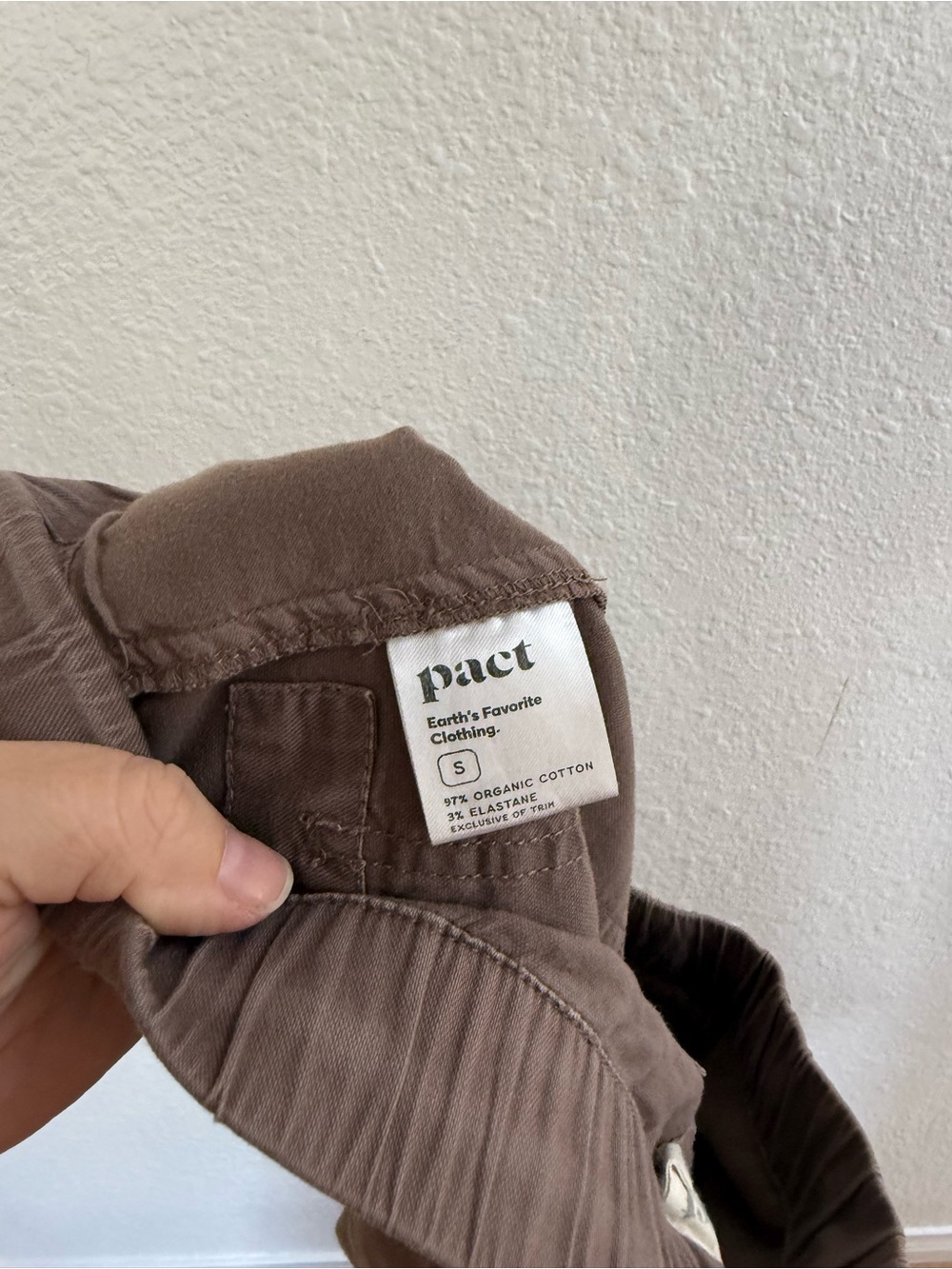 Pact Organic Cotton Straight Leg Pants Brown Size Small - Picture 5 of 5